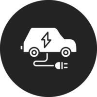 icono de vector de coche eléctrico