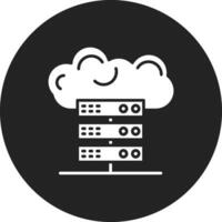 icono de vector de almacenamiento en la nube