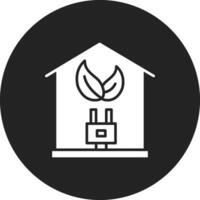 Eco Solar Home Vector Icon