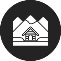 Cabin Landscape Vector Icon