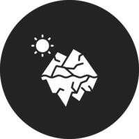 iceberg paisaje vector icono