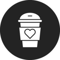 Coffee Heart Vector Icon