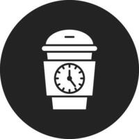 icono de vector de tiempo de café