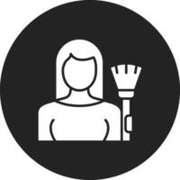 Woman Dusting Vector Icon