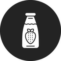 Strawberry Milk Vector Icon