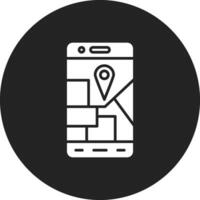 Mobile Map Vector Icon