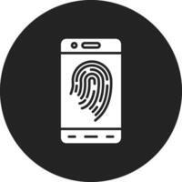 Mobile Fingerprint Vector Icon