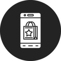 icono de vector de compras móviles