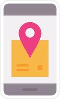 Mobile Shipment Tracking Vector Icon