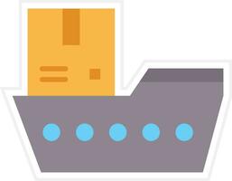 Worldwide Shipping Boat Vector Icon