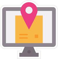 Online Shipment Tracking Vector Icon