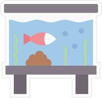 pescado tanque vector icono