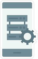 Smartphone Database Vector Icon