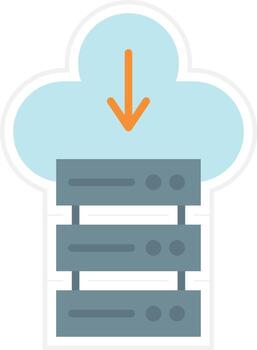 Cloud Database Vector Icon