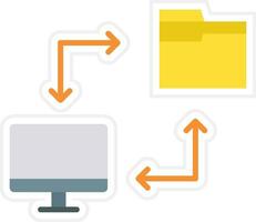 icono de vector de transferencia de archivos