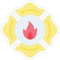 Firefighter Badge Vector Icon