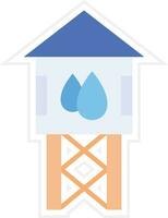 icono de vector de torre de agua