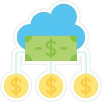 Cloud Money Vector Icon