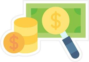 Loupe Money Vector Icon