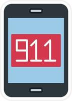 llamada 911 vector icono