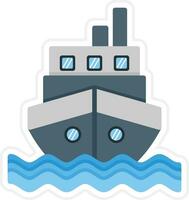 icono de vector de barco