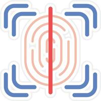 Fingerprint Scan Vector Icon