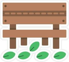 Autumn Bench Vector Icon