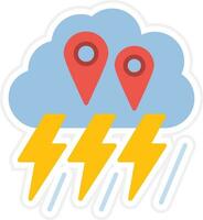 Storm Location Vector Icon