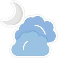 Cloudy Night Vector Icon