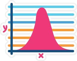 Bell Curve on Graph Vector Icon