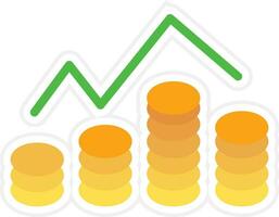 creciente economía vector icono