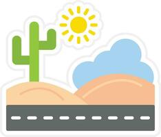 Desert Landscape Vector Icon