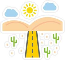 Desert Road Vector Icon