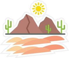 Desert Rocks Vector Icon