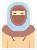hembra beduino vector icono