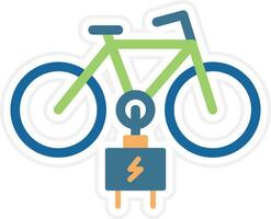 icono de vector de bicicleta eléctrica