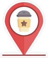 Cafe Location Vector Icon