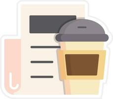 Coffee Newspaper Vector Icon