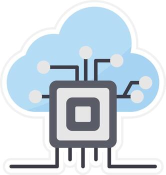 Cloud Based Architecture Vector Icon