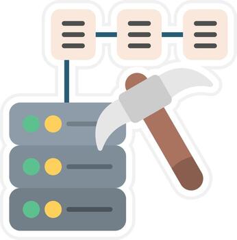icono de vector de minería de datos