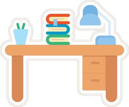 Study Table Vector Icon