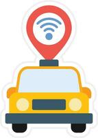 Connected Vehicle Vector Icon