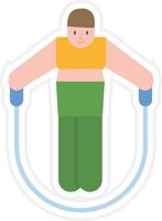 Person skipping rope Vector Icon