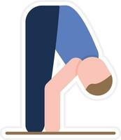 Forward Bend Pose Vector Icon