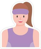 Sporty Lady Vector Icon
