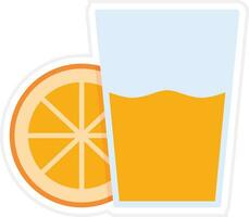 icono de vector de jugo de naranja