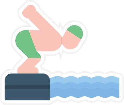 Diving Vector Icon