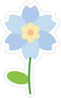 Alpine Forget Me Not Vector Icon