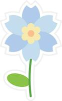 Alpine Forget Me Not Vector Icon