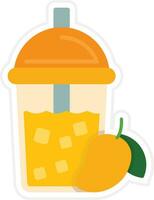 mango jugo vector icono